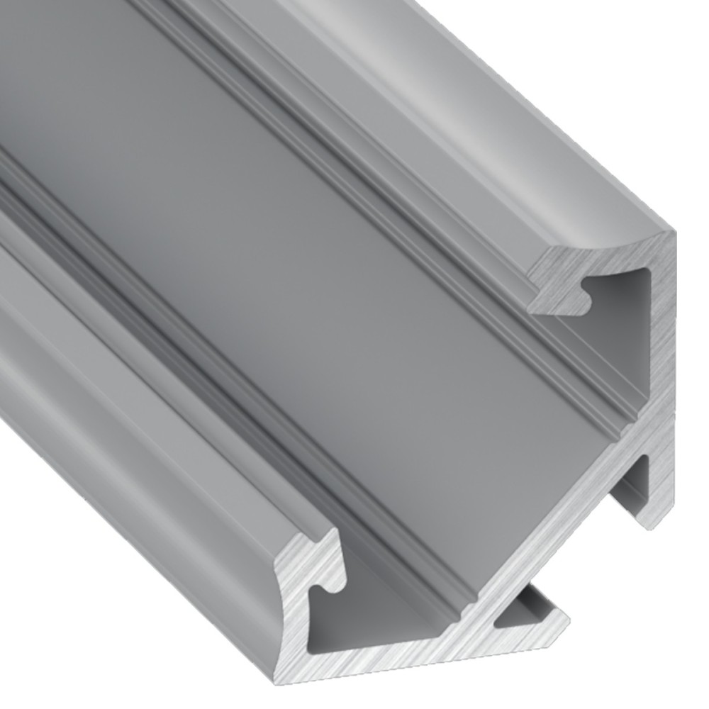 Profil typ C 2m aluminiowy surowy kątowy 45°