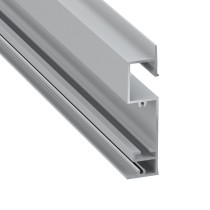 FLARO profil 1m aluminiowy anodowany srebrny wpuszczany przypodłogowy