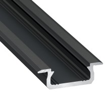Profil typ Z 1m aluminiowy anodowany czarny wpuszczany