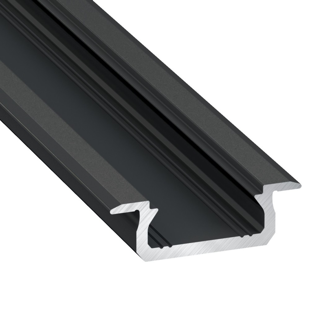 Profil typ Z 2m aluminiowy anodowany czarny wpuszczany