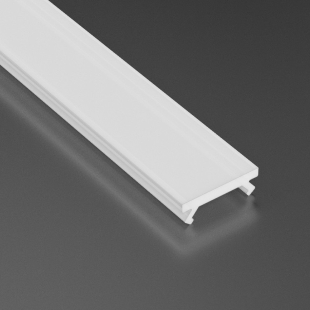 Klosz SLIM mleczny PVC do profili LED 2m
