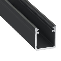 Profil typ Y 1m aluminiowy anodowany czarny nawierzchniowy