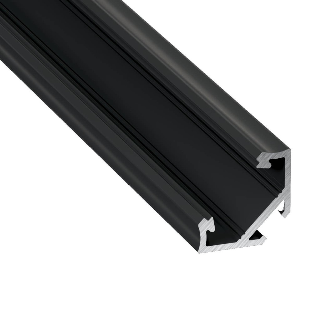 Profil typ C 1m aluminiowy anodowany czarny kątowy 45°
