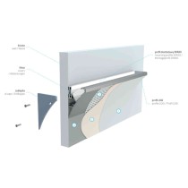 LOGI profil aluminiowy lakierowany biały nawierzchniowy 2m