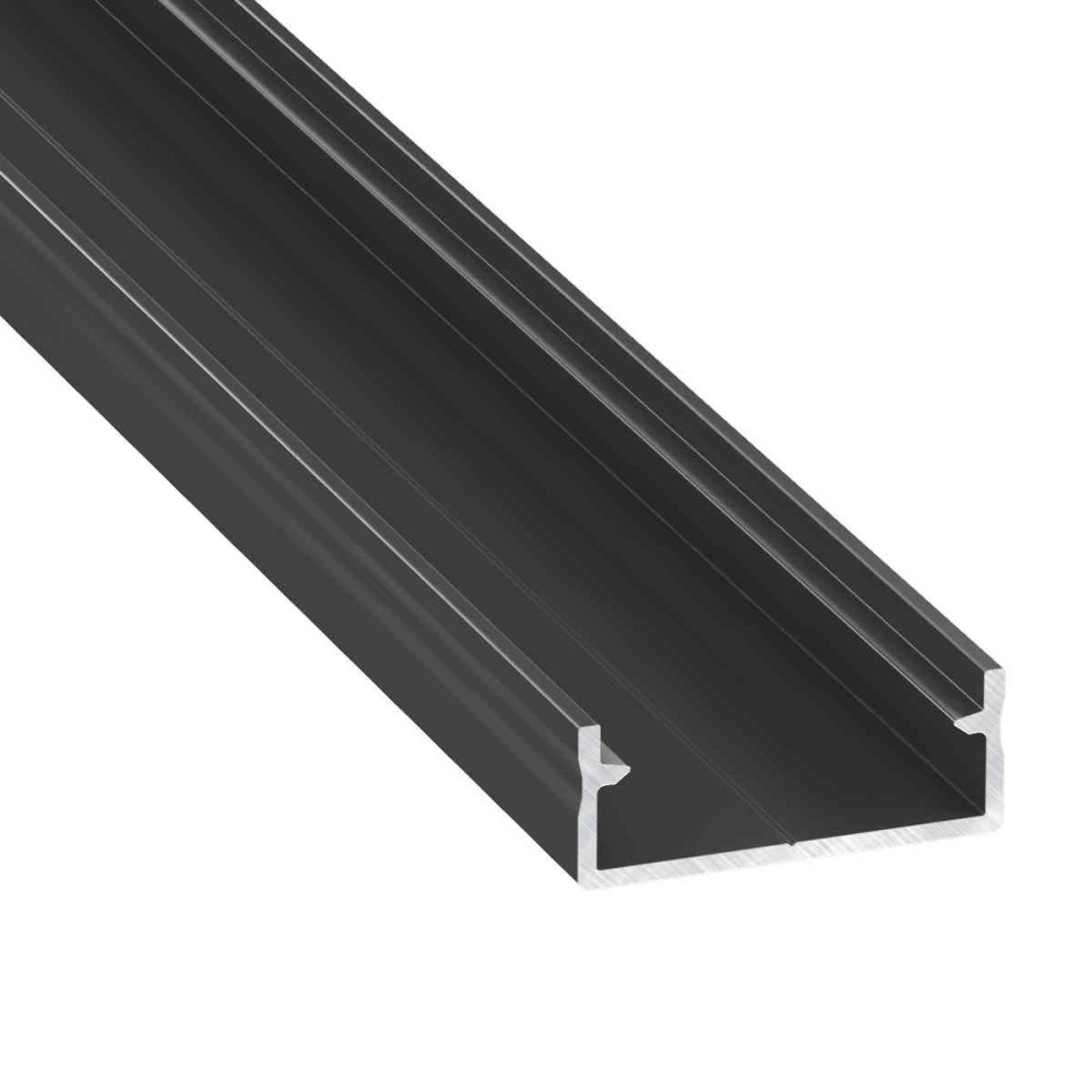 Profil DUAL 1m aluminiowy anodowany czarny nawierzchniowy