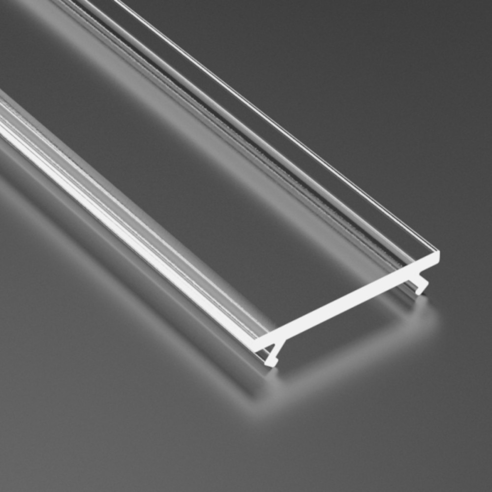 Klosz basic transparentny PVC do profili LED 1m
