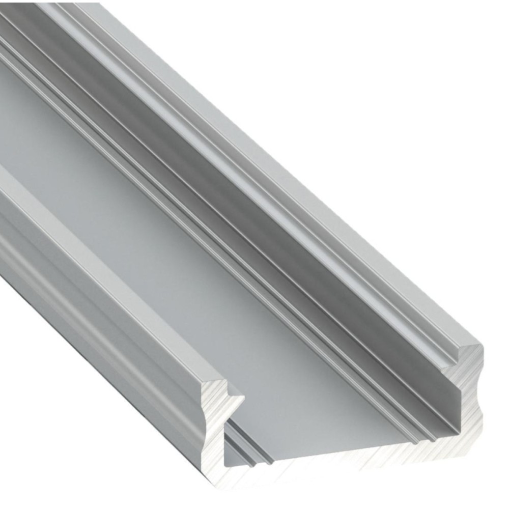 Profil typ D 2m aluminiowy anodowany srebrny nawierzchniowy