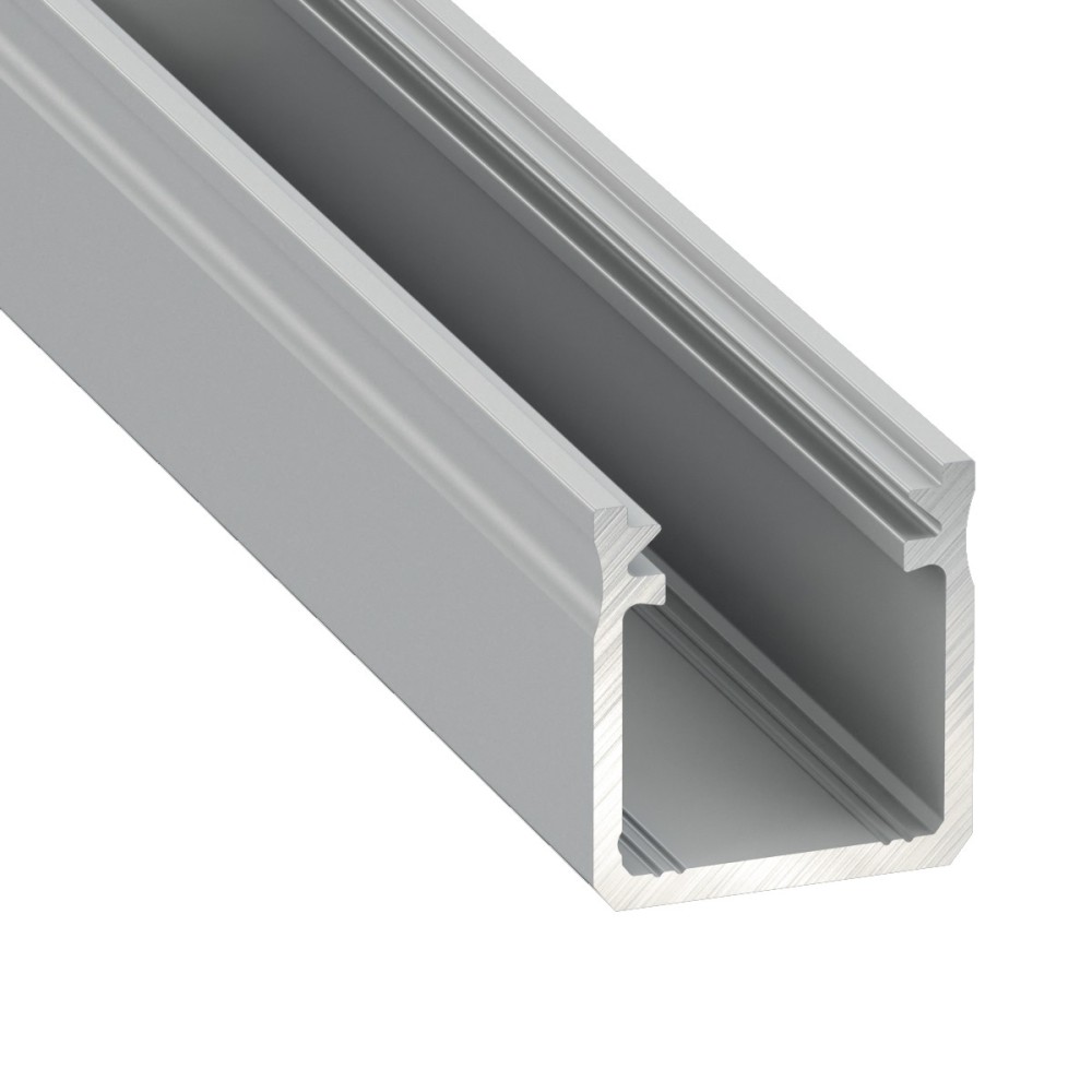 Profil typ Y 1m aluminiowy anodowany srebrny nawierzchniowy