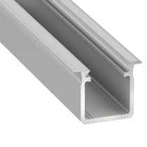 Profil typ G 2m aluminiowy anodowany srebrny wpuszczany